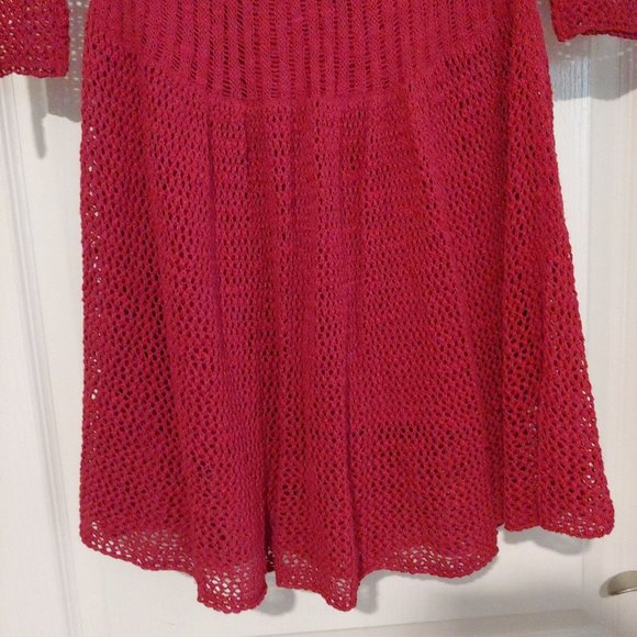Sundance Womens Red Knit Lined Knee Length Dress 3/4 Sleeve Small - Picture 14 of 16
